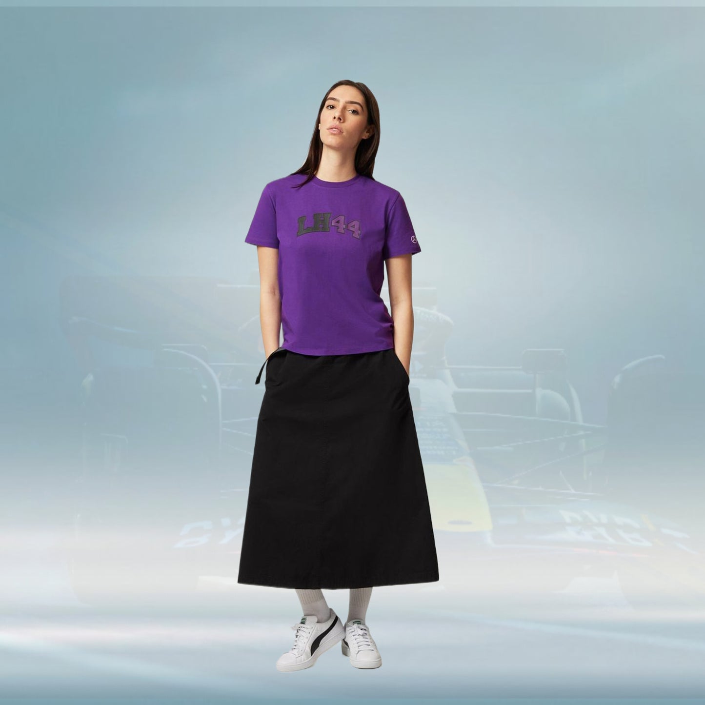 2023 Mercedes AMG Germany F1 Ladies Lewis Hamilton Logo T-shirt - Rental Sports