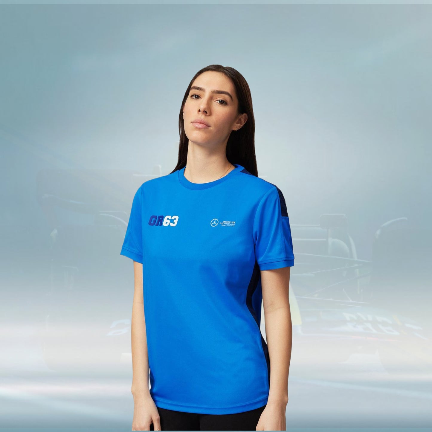 2023 Mercedes Germany AMG F1 Mens George Russell Sports T-shirt - Rental Sports