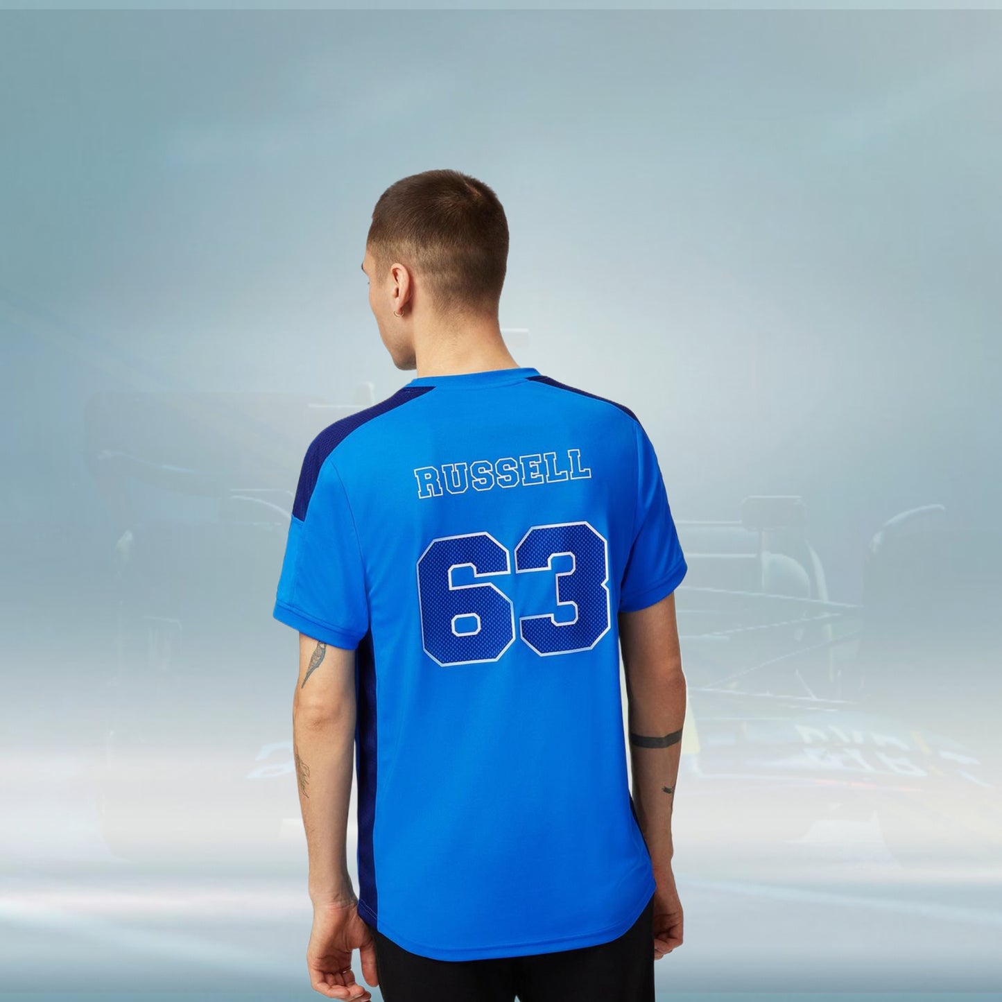 2023 Mercedes Germany AMG F1 Mens George Russell Sports T-shirt - Rental Sports