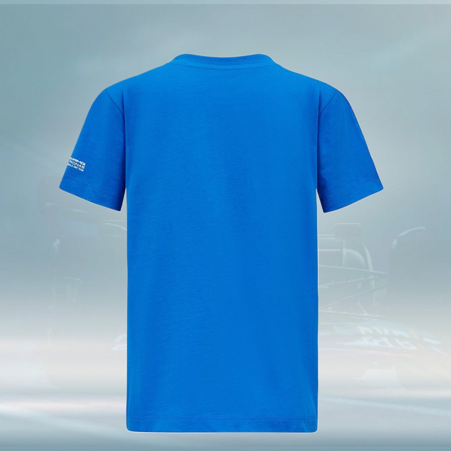 2023 Mercedes Germany AMG F1 Mens George Russell Logo T-shirt Blue - Rental Sports