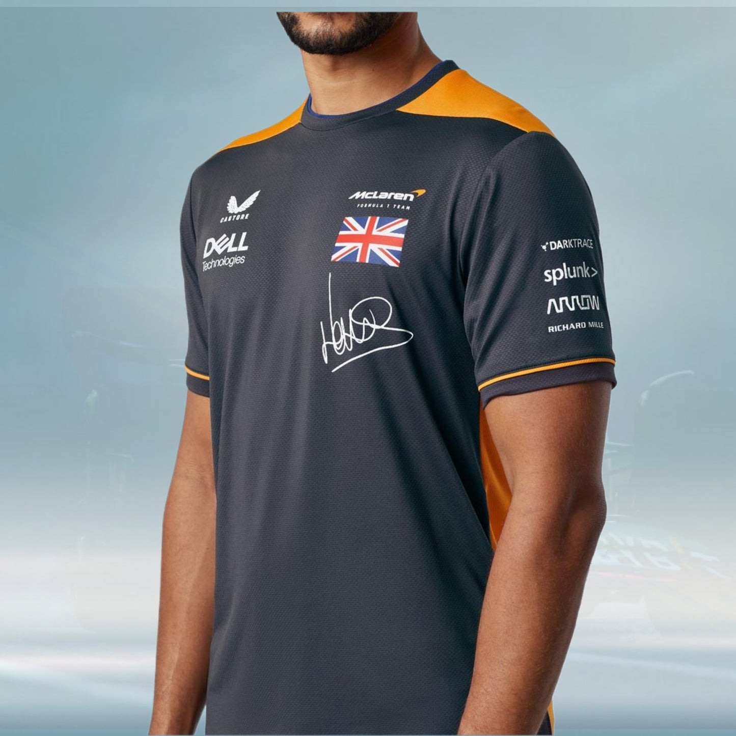 2022 McLaren F1 Mens Norris Team T-Shirt Grey - Rental Sports