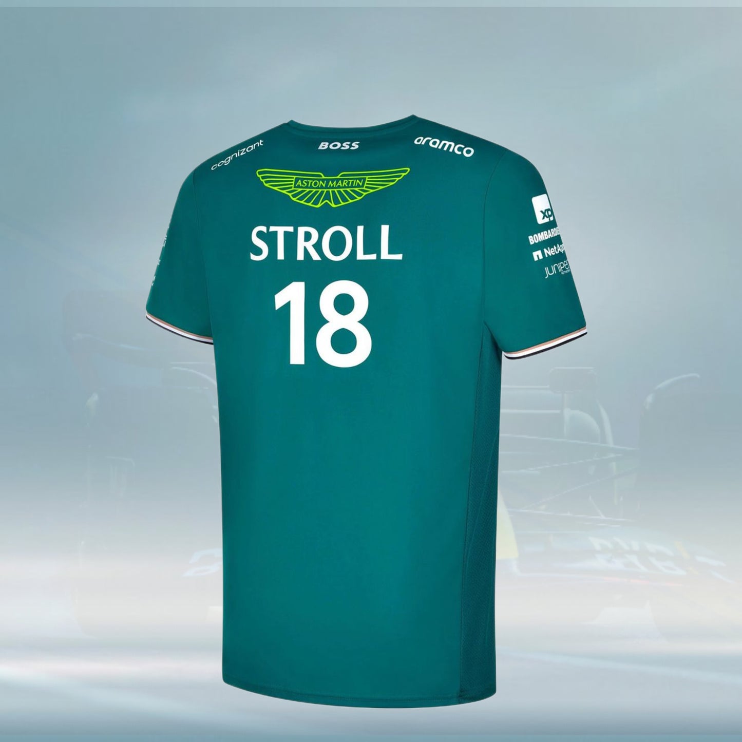 2023 Aston Martin UK F1 Mens Stroll Team T-shirt - Rental Sports