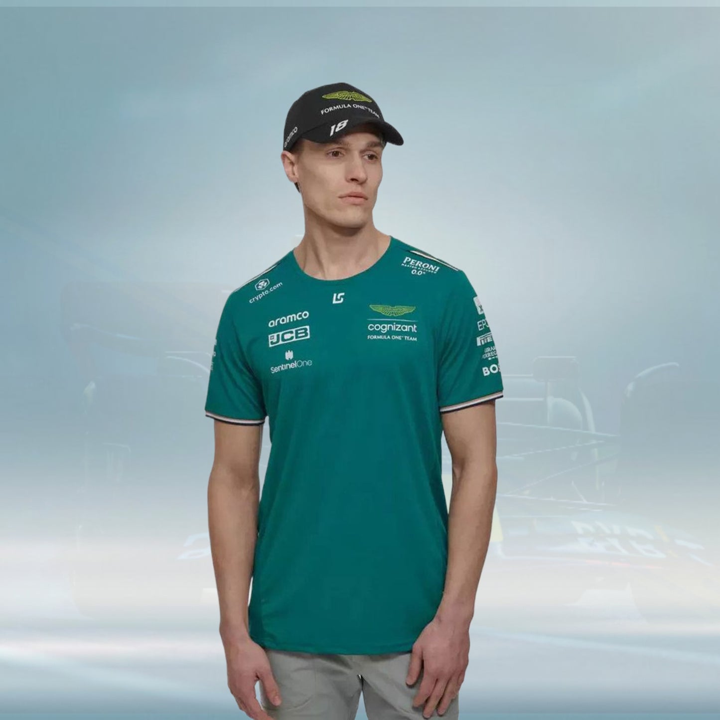 2023 Aston Martin UK F1 Mens Stroll Team T-shirt - Rental Sports