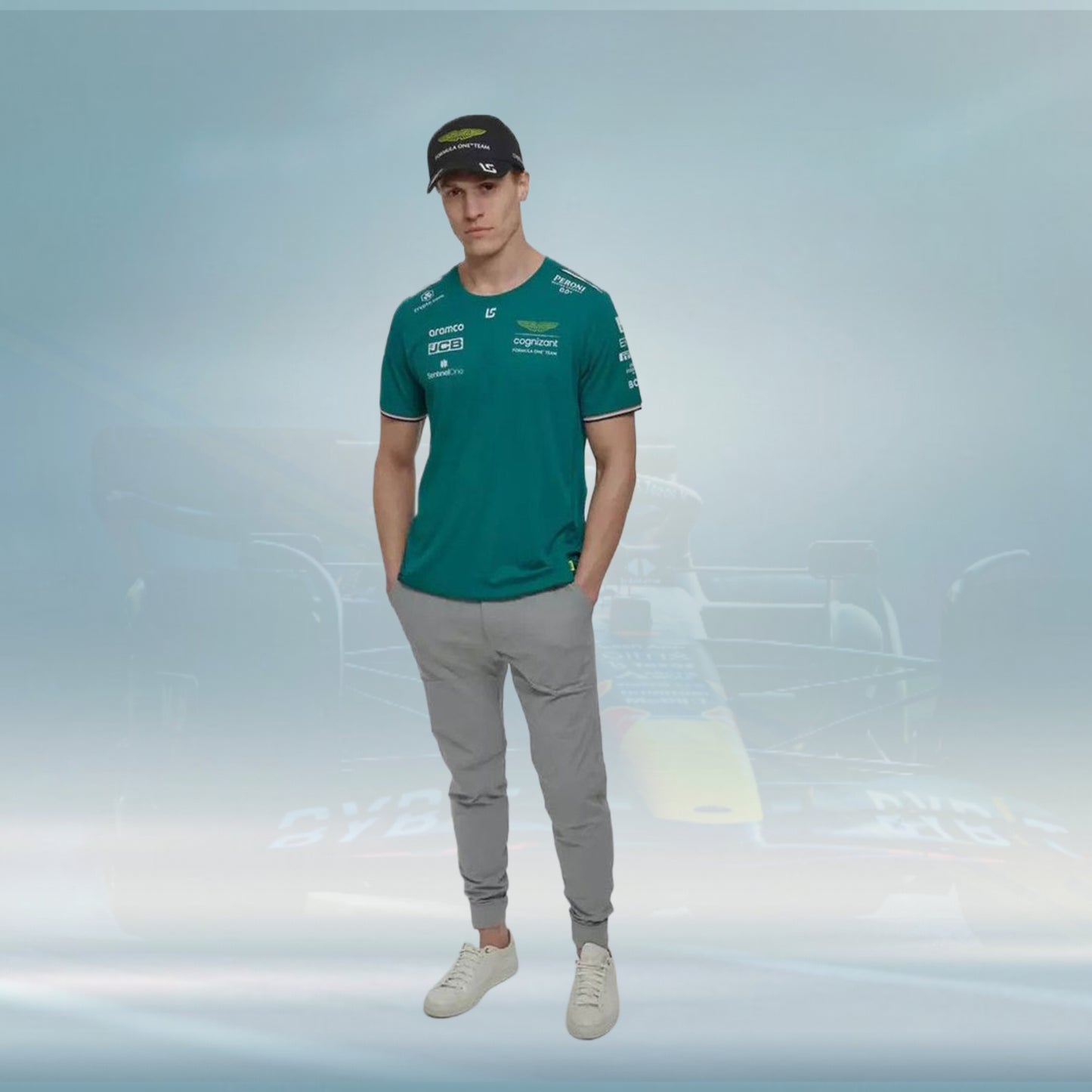 2023 Aston Martin UK F1 Mens Stroll Team T-shirt - Rental Sports