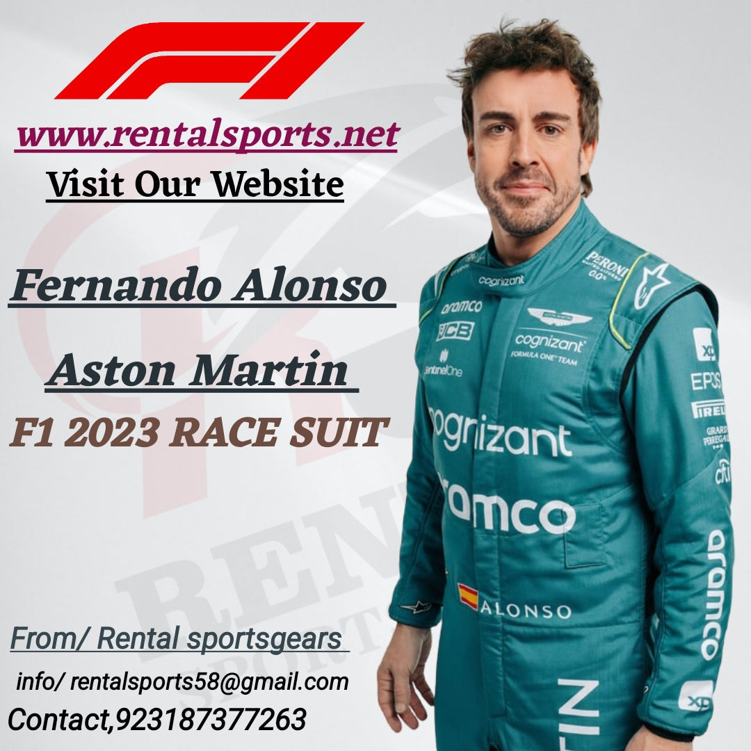 Fernando Alonso 2023 Aston Martin F1 Race Suit - Rental Sports