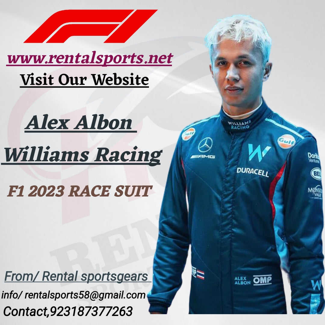 Alex Albon Willams Racing 2023 Suit Printed F1 Race Suit - Rental Sports