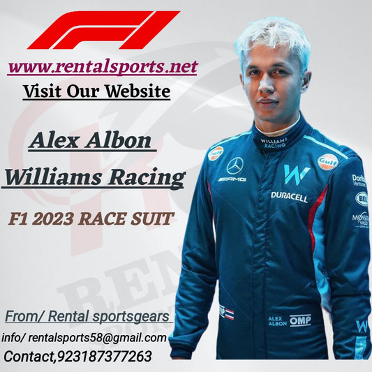 Alex Albon Willams Racing 2023 Suit Printed F1 Race Suit