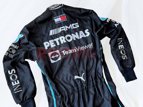 Lewis Hamilton 2022 Racing Suit F1 Mercedes AMG Petronas | F1 Replica Embroidery Race Suit - Rental Sports