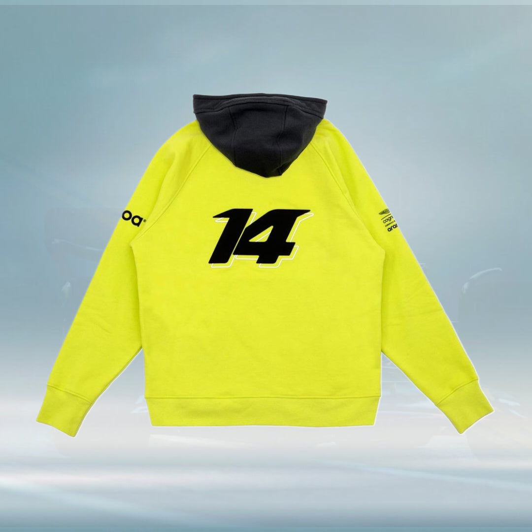 2023 Aston Martin UK F1 Mens Alonso Kimoa Hooded Sweatshirt - Rental Sports