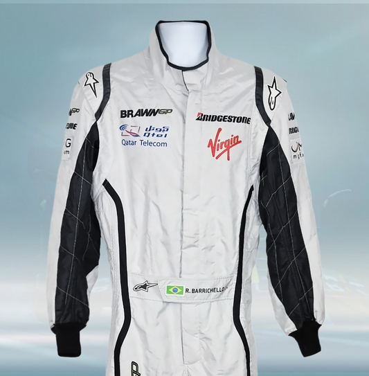 2009 Rubens Barrichello Race Brawn Abu Dhabi Grand Prix F1 Suit