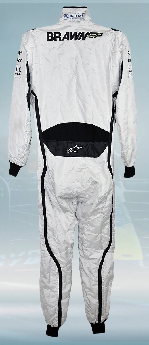 2009 Rubens Barrichello Race Brawn Abu Dhabi Grand Prix F1 Suit