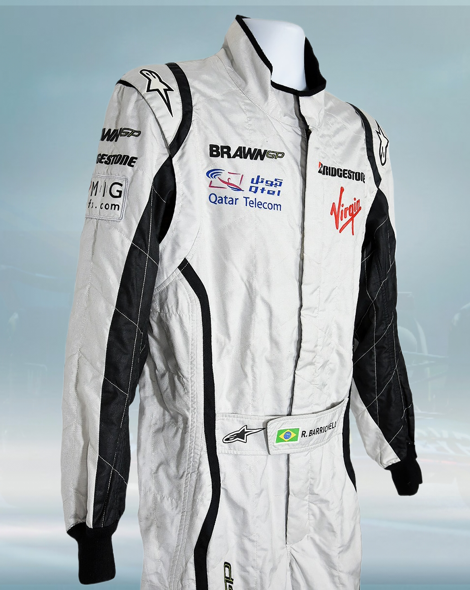 2009 Rubens Barrichello Race Brawn Abu Dhabi Grand Prix F1 Suit