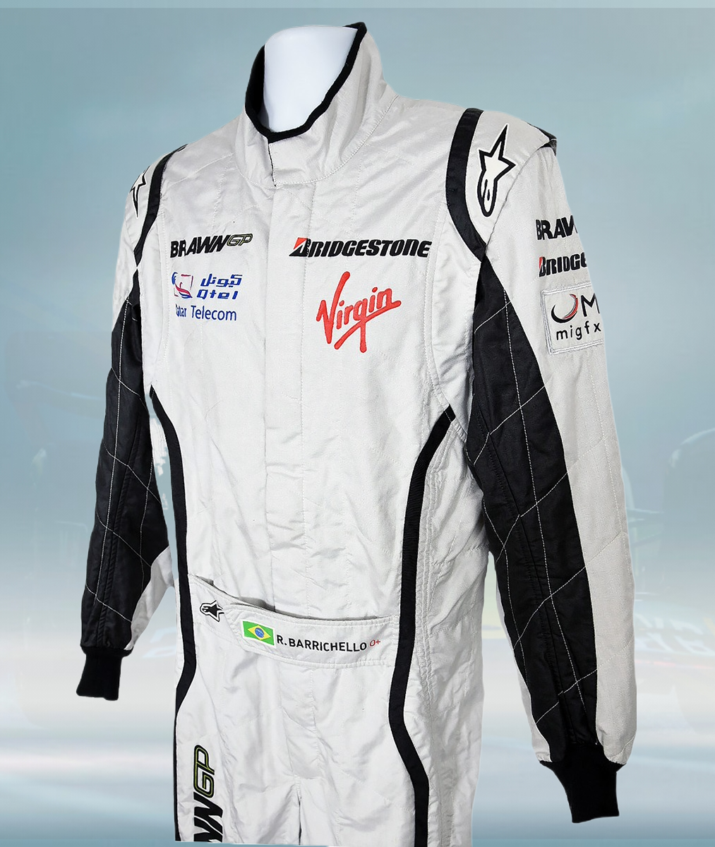 2009 Rubens Barrichello Race Brawn Abu Dhabi Grand Prix F1 Suit