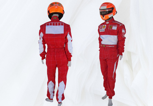 Michael Schumacher 2006 BAR CODE Embroidery racing suit / Ferrari F1 - Rental Sports