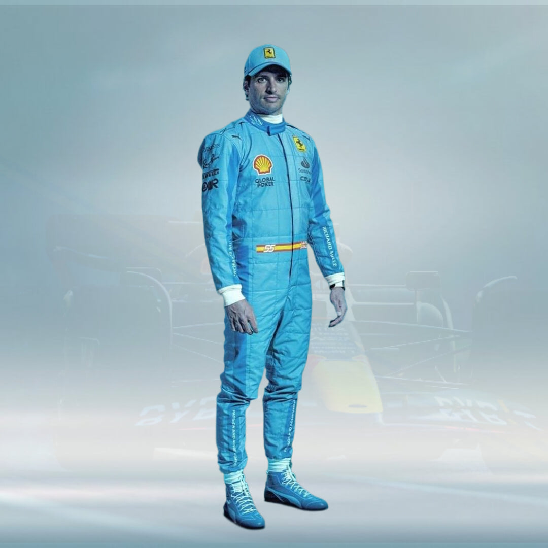 Miami Grand Prix 2024 F1 Scuderia Ferrari Race Suit Carlos & Charles - Rental Sports