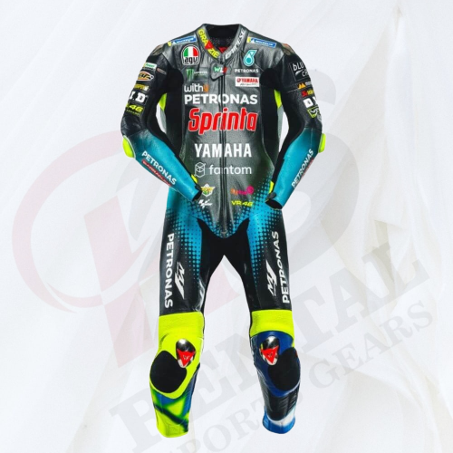 Valentino Rossi Petronas Motorbike Racing Leather Suit 2021 - Rental Sports