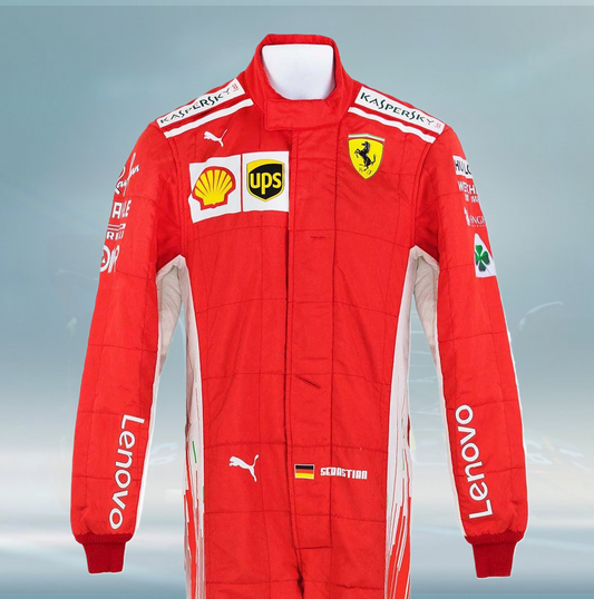 2018 Sebastian Vettel Race Scuderia Ferrari F1 Suit