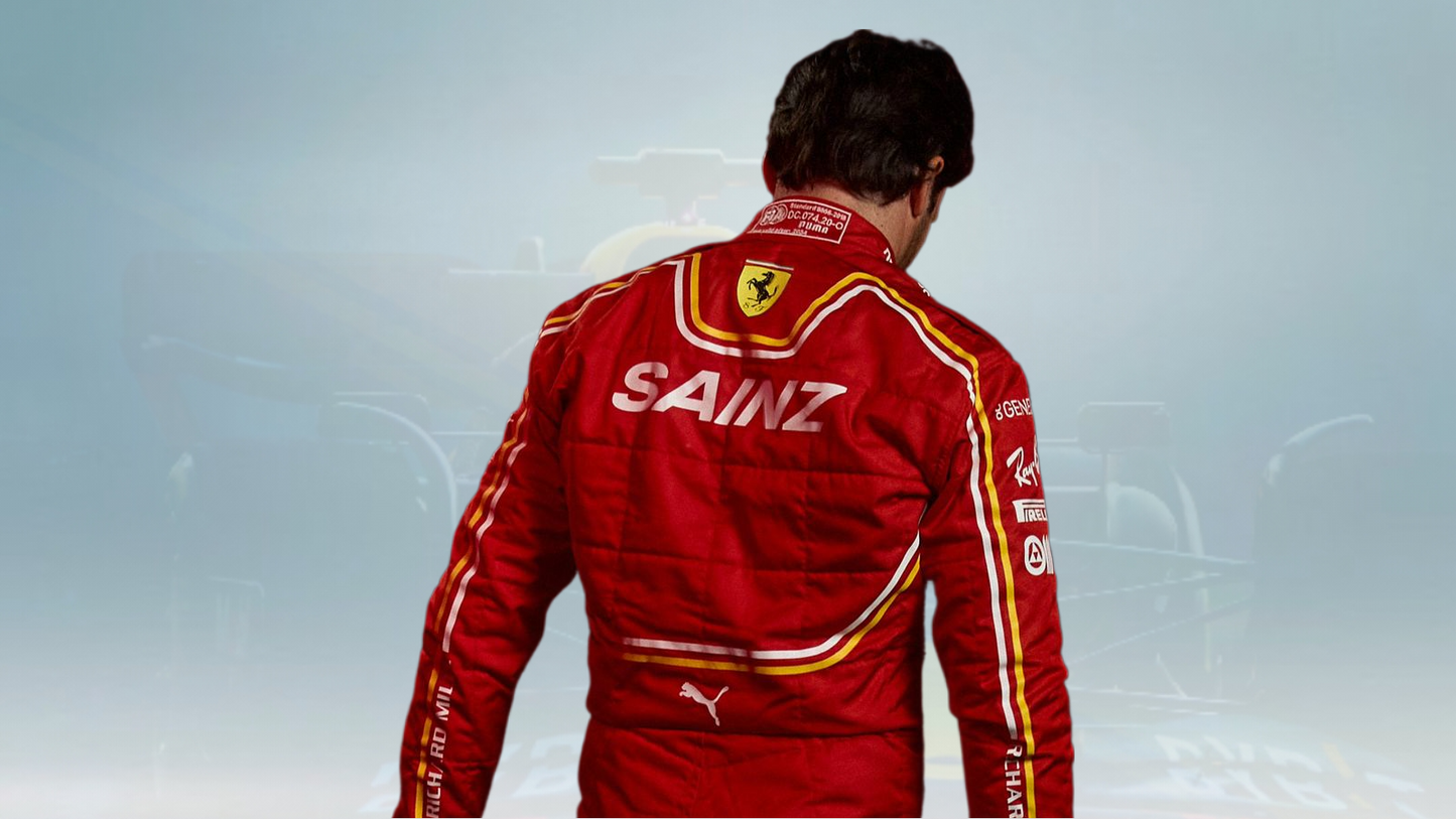 2024 Carlos Sainz Scuderia Ferrari Race Suit F1 - Rental Sports