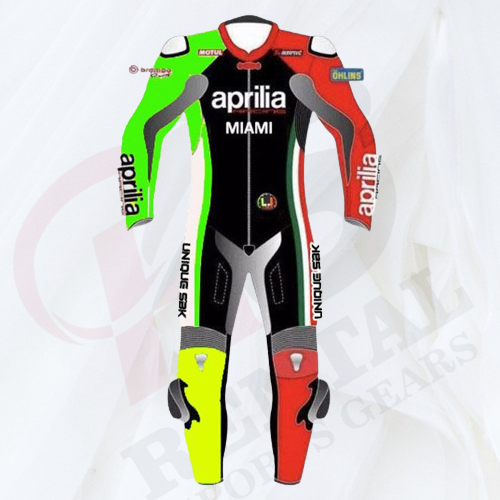 APRILIA MIAMI MOTORCYCLE LEATHER Racing SUIT - Rental Sports