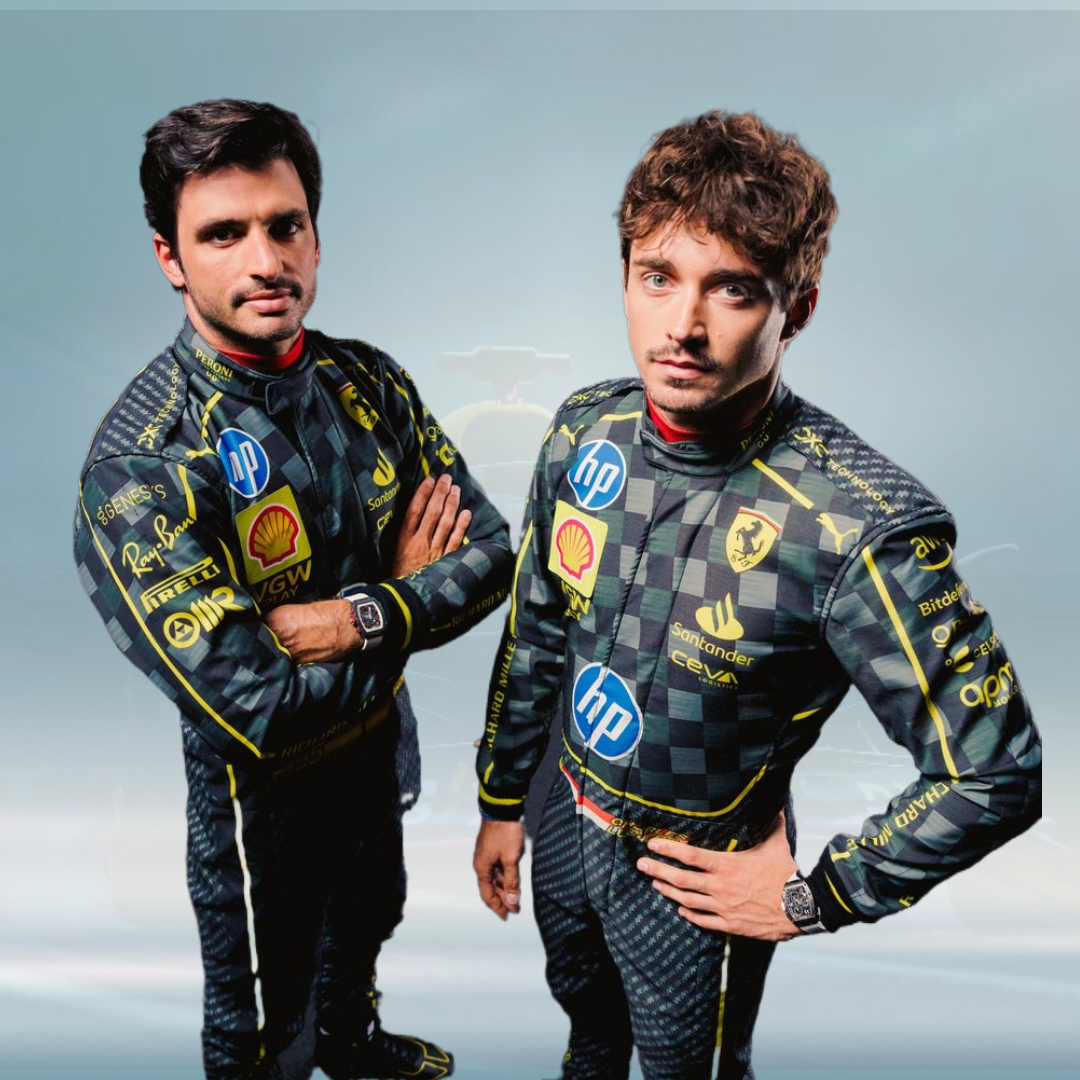 Scuderia Ferrari HP's Carlos Sainz carbon-fibre race suits Italian Grand Prix - Rental Sports
