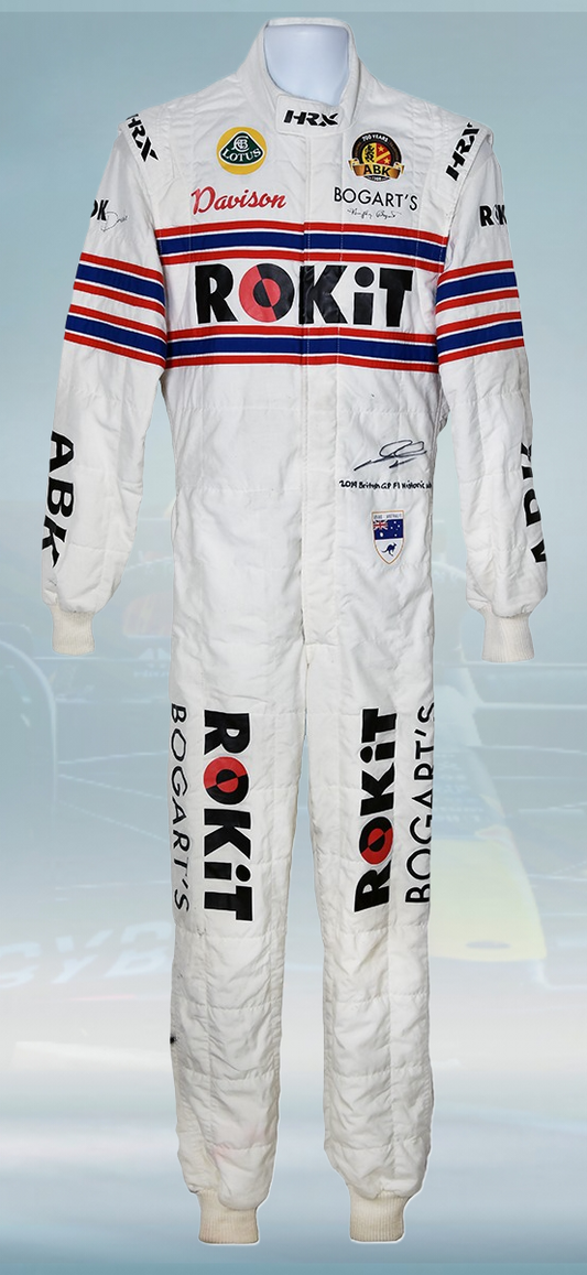 2019 James Davison Race Winning British GP Classic Team Lotus Masters F1 Suit