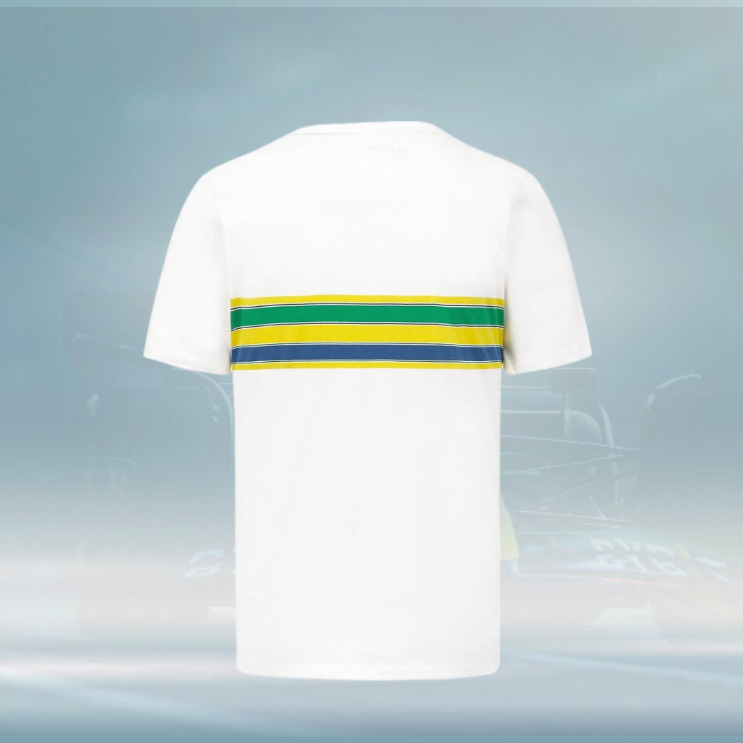 2022 Ayrton Senna Brazil Mens Stripe t-shirt - Rental Sports