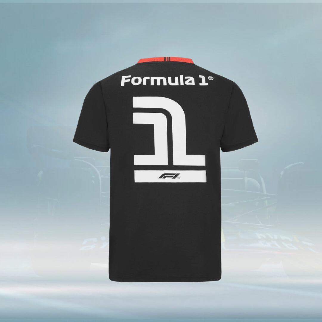 2022 Formula 1 Mens Soccer T-shirt Black - Rental Sports