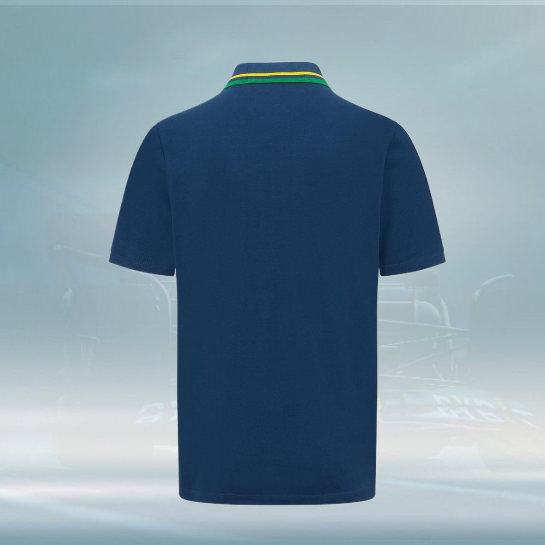 2022 Ayrton Senna Brazil Mens Logo Polo Shirt - Rental Sports