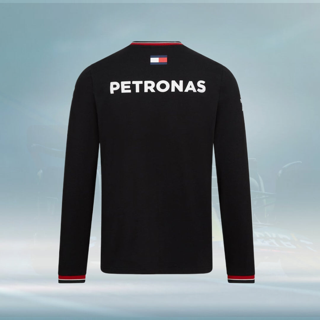 2022 Mercedes AMG F1 Mens Team Longsleeve T-shirt Black - Rental Sports