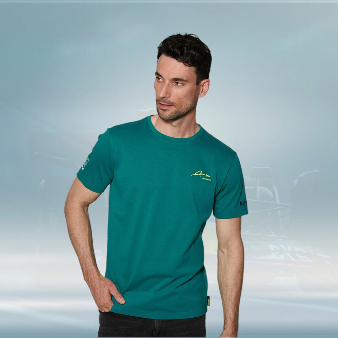 2023 Aston Martin UK F1 Kids Alonso Kimoa T-shirt green - Rental Sports