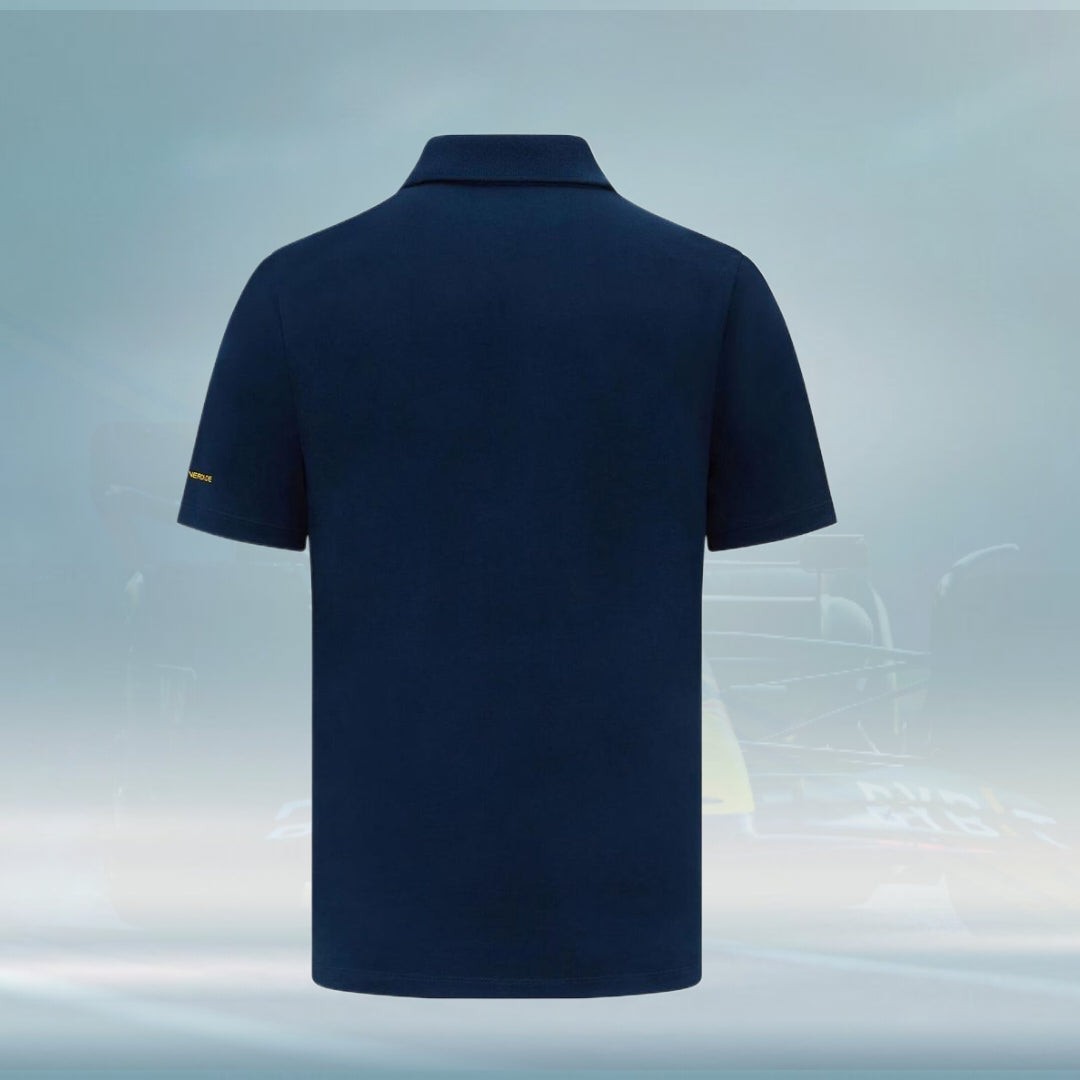 2023 Ayrton Senna F1 Mens Seasonal blue Polo Shirt - Rental Sports
