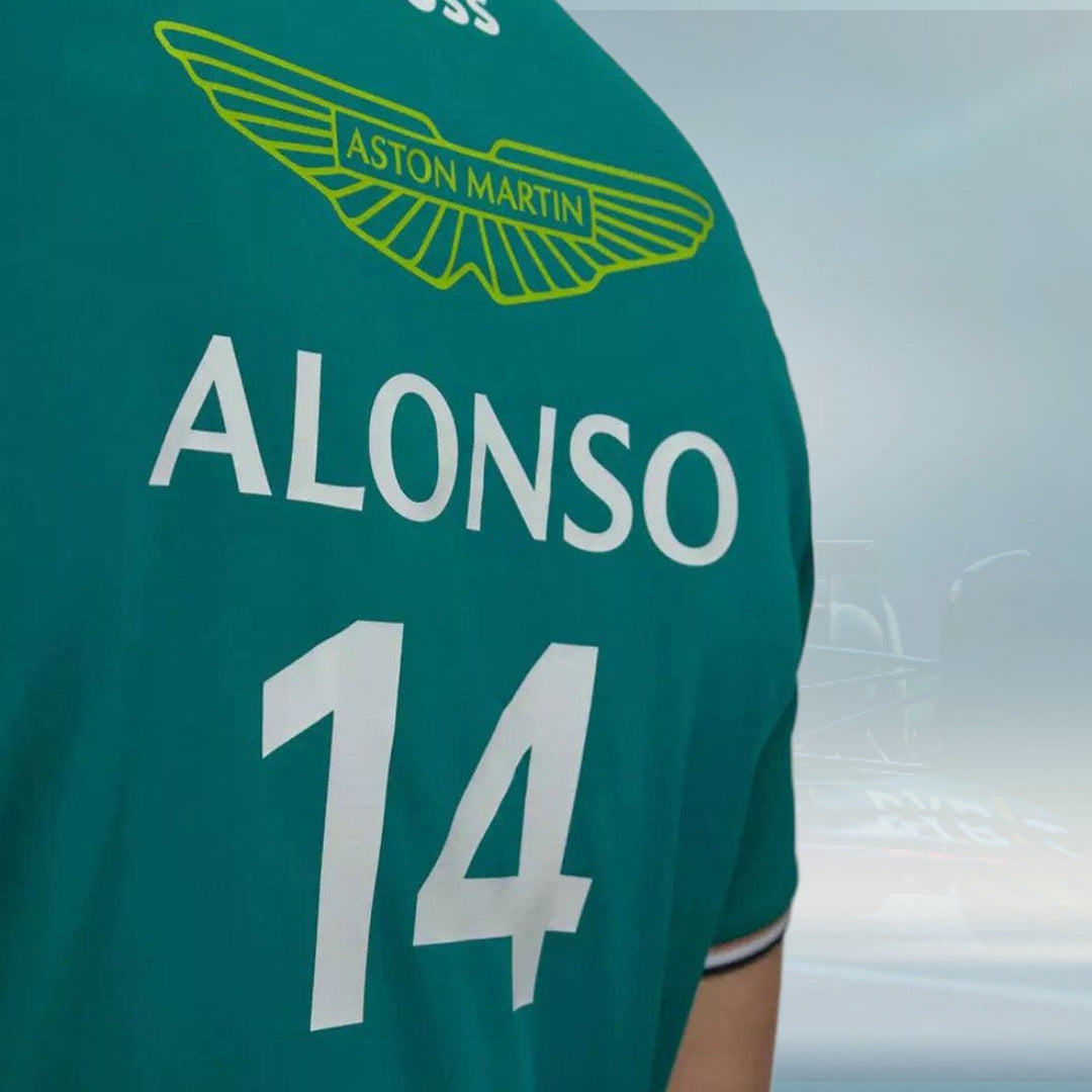 2023 Aston Martin UK F1 Mens Alonso Team T-shirt - Rental Sports