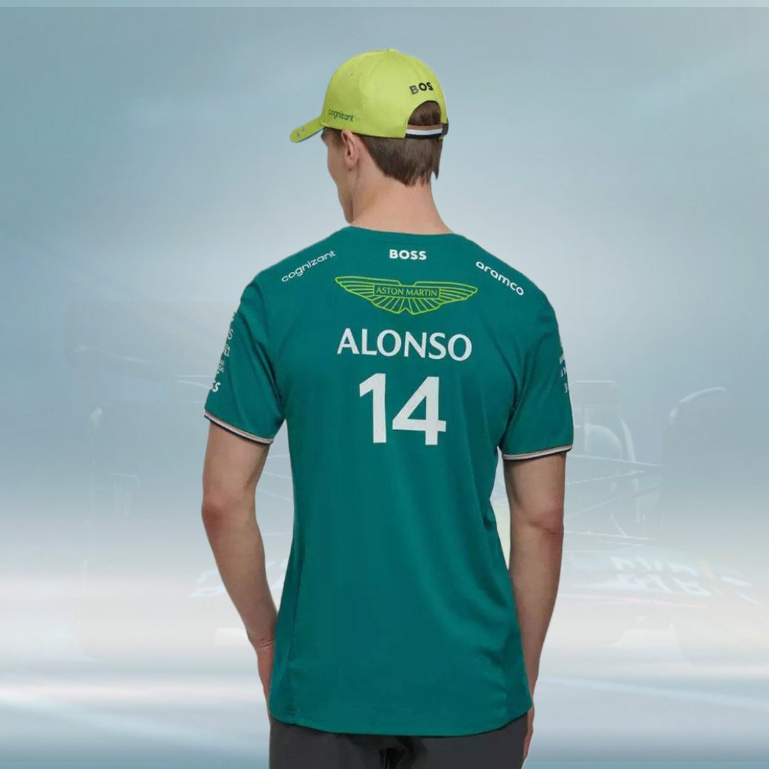 2023 Aston Martin UK F1 Mens Alonso Team T-shirt - Rental Sports