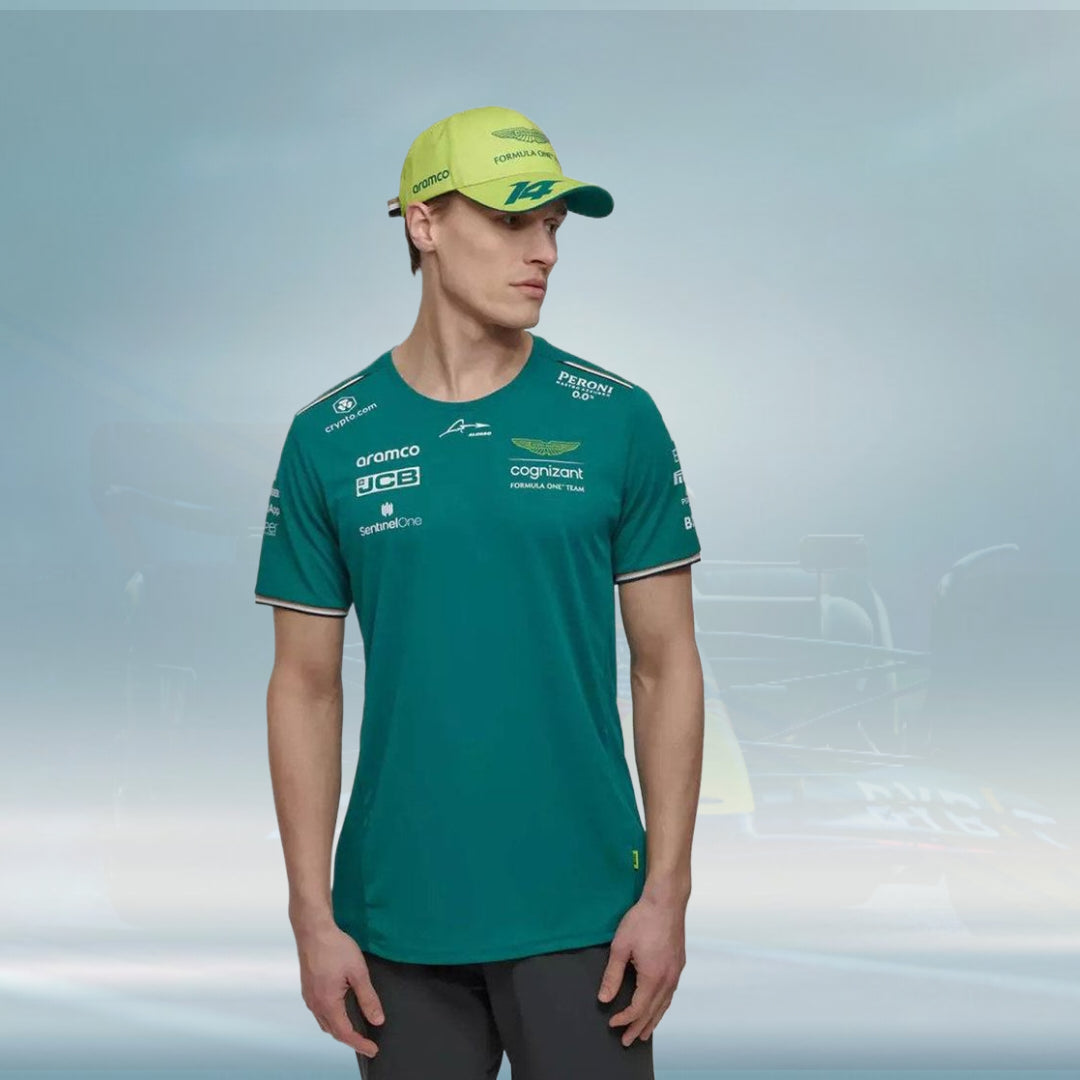 2023 Aston Martin UK F1 Mens Alonso Team T-shirt - Rental Sports