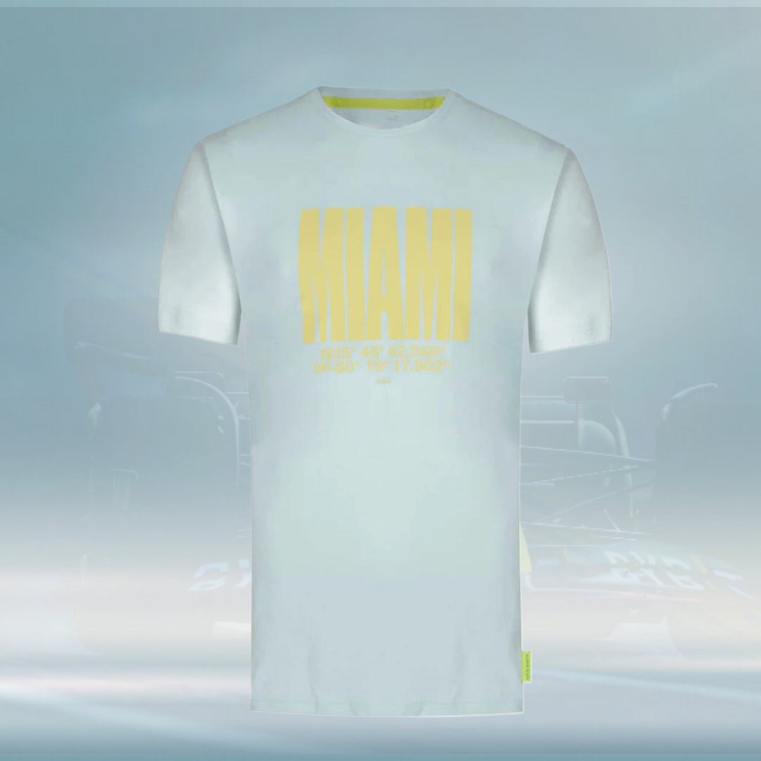 2023 Aston Martin UK F1 Mens Miami T-shirt blue - Rental Sports