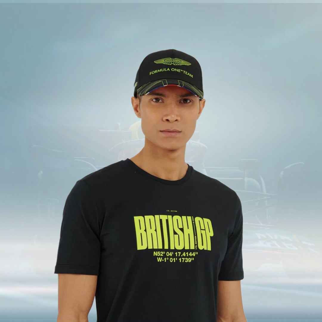 2023 Aston Martin UK F1 Mens Silverstone T-shirt black - Rental Sports