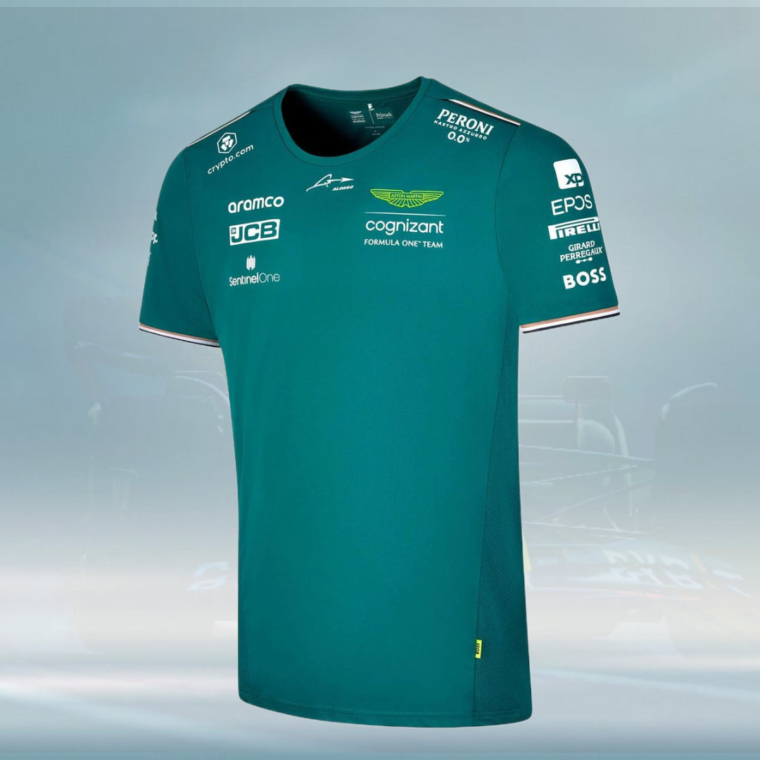 2023 Aston Martin UK F1 Mens Alonso Team T-shirt - Rental Sports