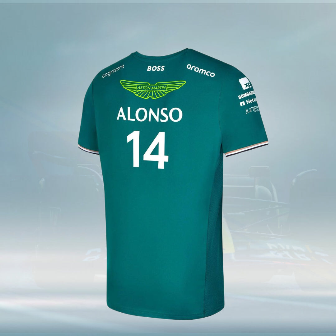 2023 Aston Martin UK F1 Mens Alonso Team T-shirt - Rental Sports