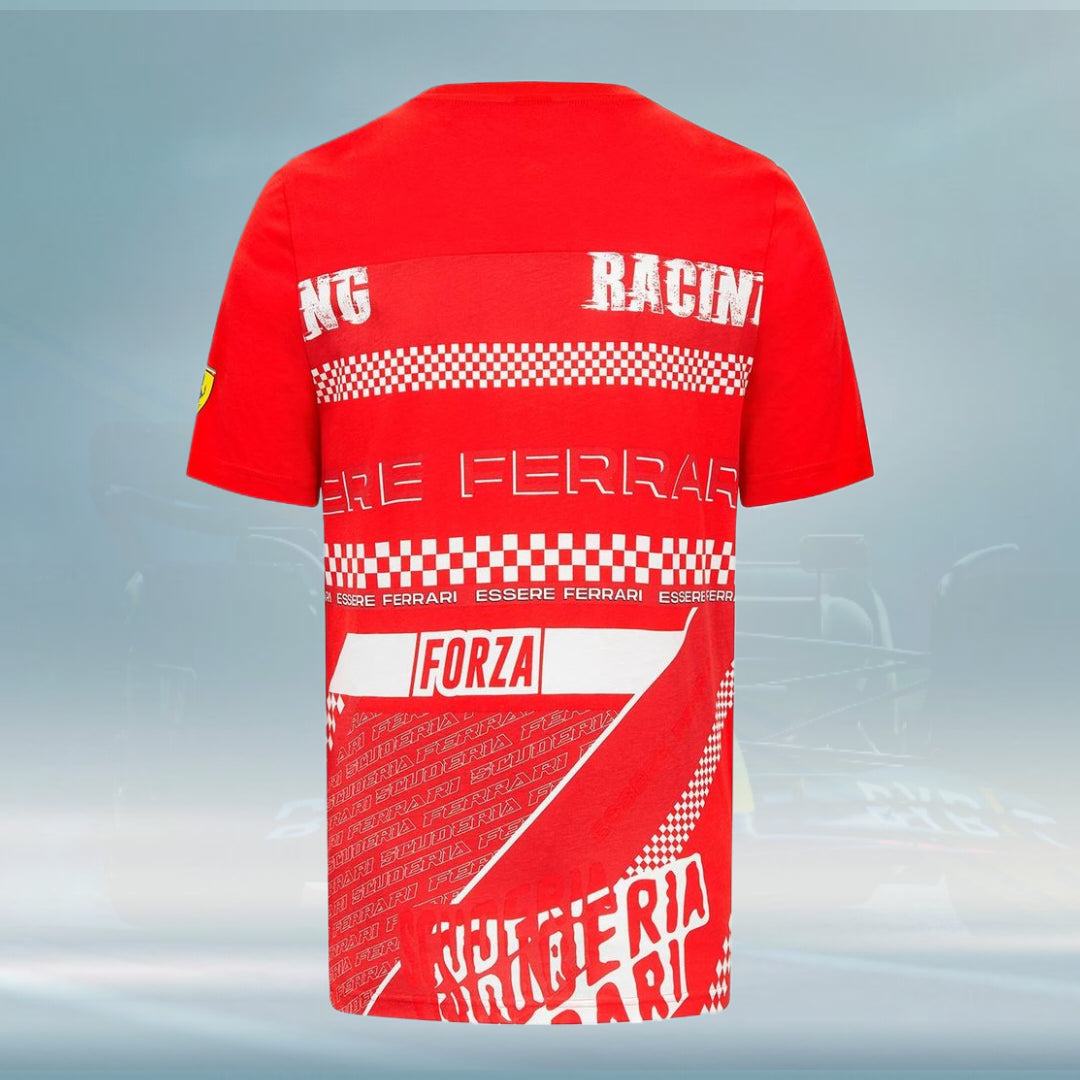 2023 Ferrari F1 Mens Graphic T-shirt - Rental Sports