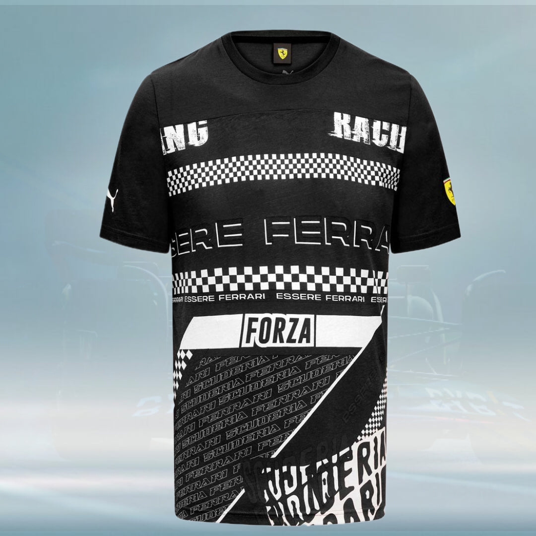 2023 Ferrari F1 Mens Graphic T-shirt - Rental Sports