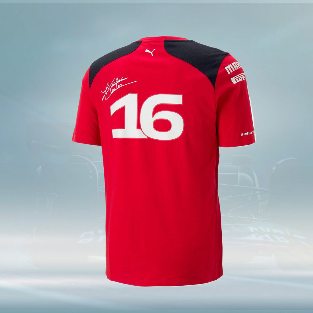 2023 Leclerc Team Ferrari F1 Men's T-shirt - Rental Sports