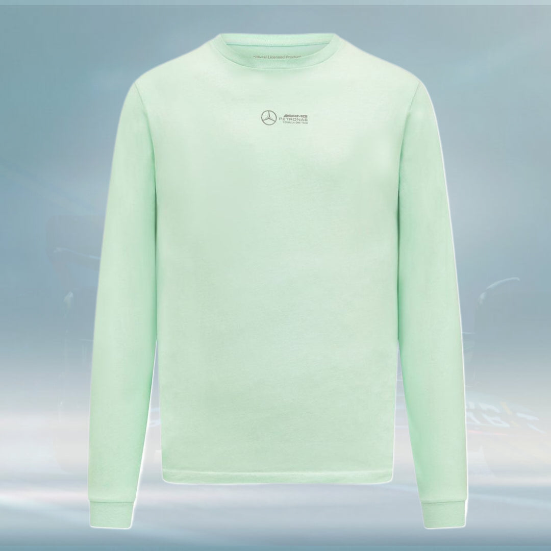 2023 Mercedes AMG F1 Mens LS Retro Longsleeve T-shirt - Rental Sports