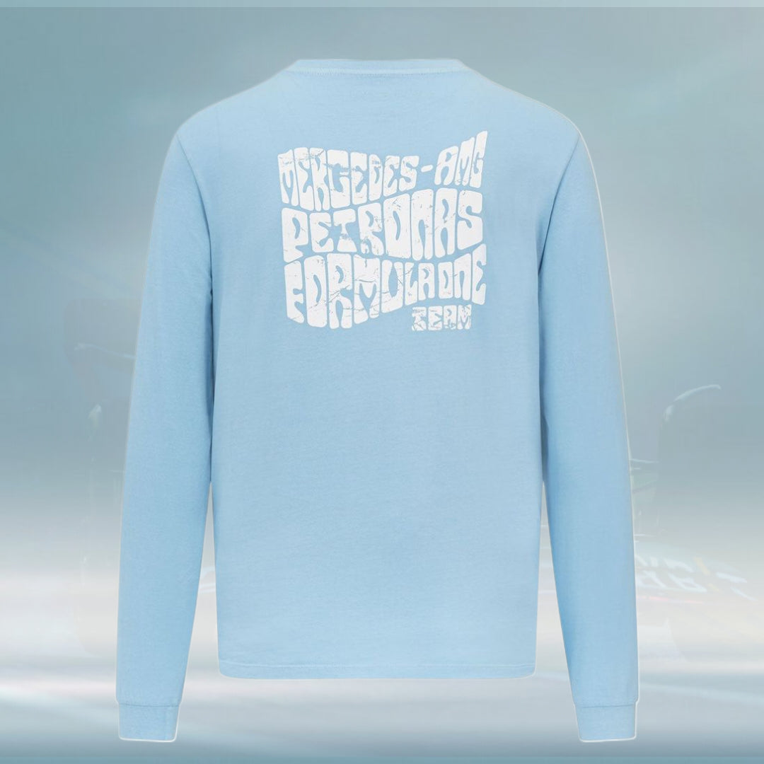 2023 Mercedes AMG F1 Mens LS Retro Longsleeve T-shirt - Rental Sports