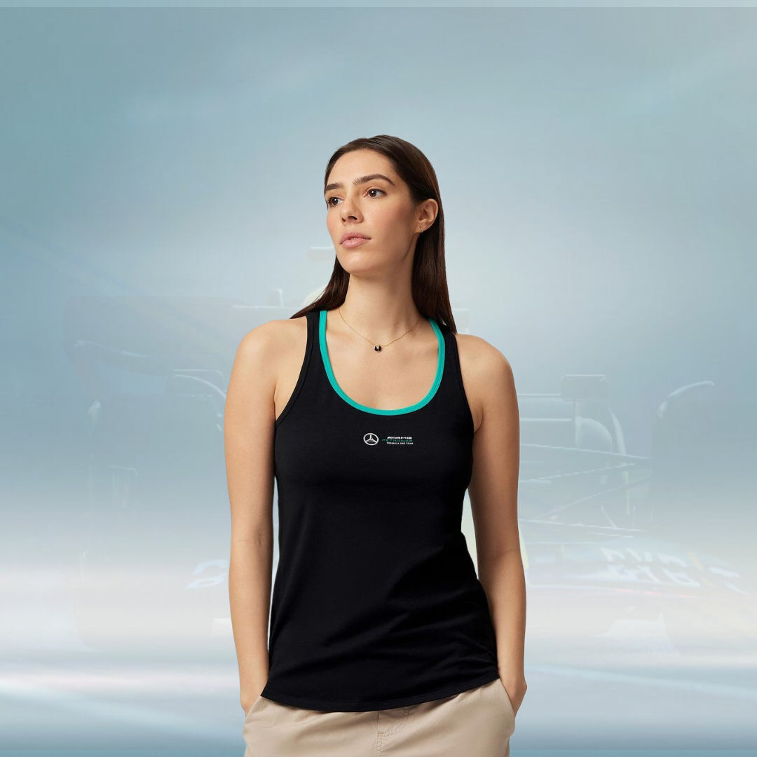2023 Mercedes AMG Germany F1 Ladies Racerback Vest Black - Rental Sports