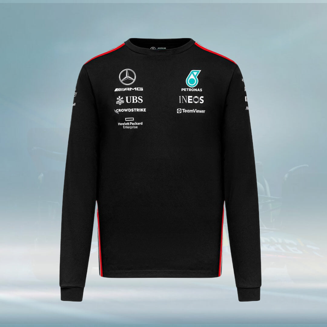 2023 Mercedes AMG F1 Mens Team Longsleeve T-shirt - Rental Sports