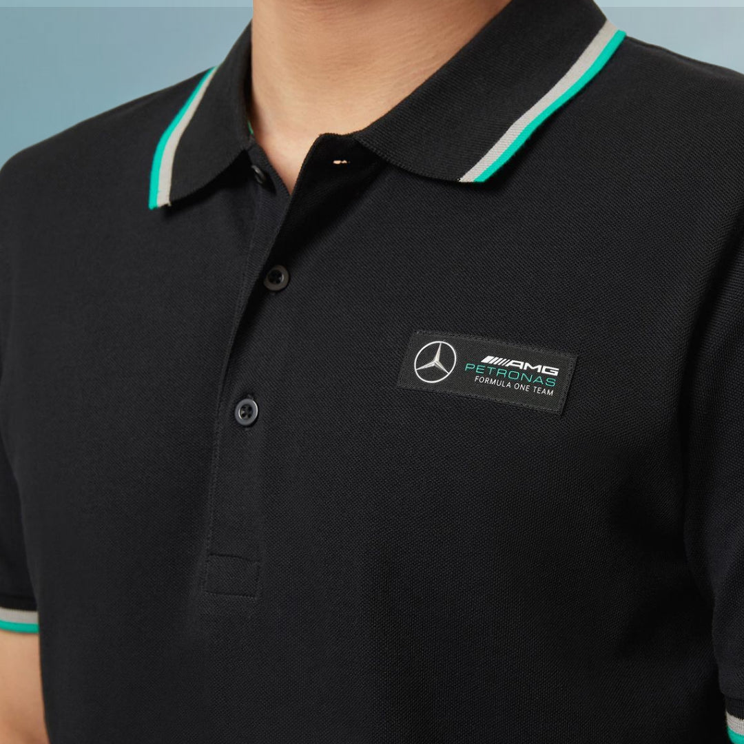 2023 Mercedes AMG Germany F1 Mens Classic Polo Shirt black - Rental Sports