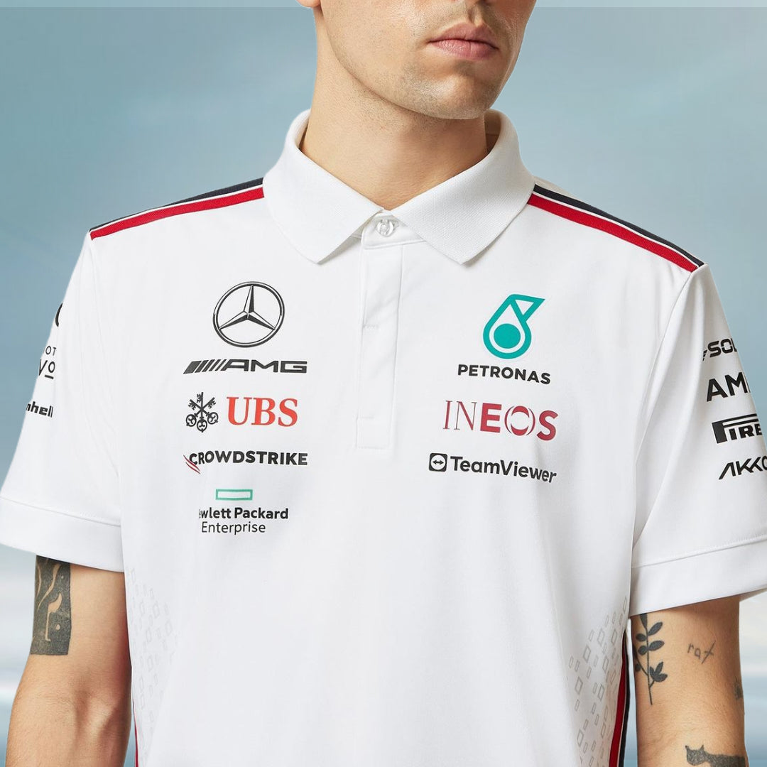 2023 Mercedes AMG Germany F1 Mens Team Polo Shirt - Rental Sports