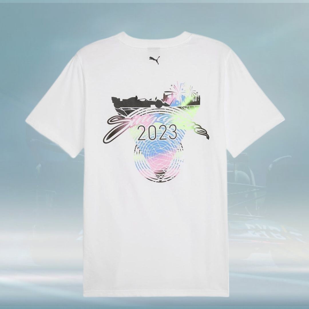 2023 Mercedes F1 Mens Singapore T-Shirt white - Rental Sports