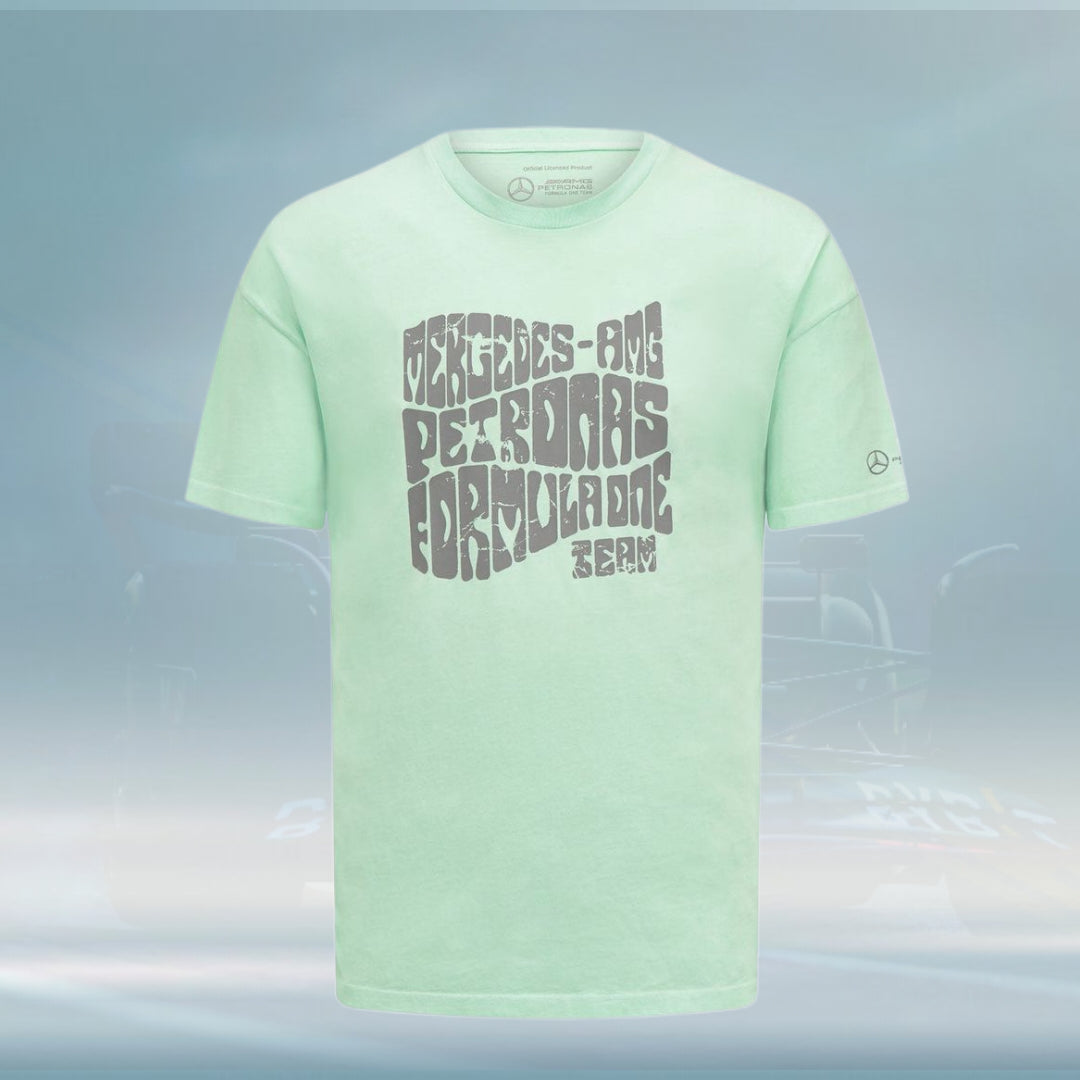 2023 Mercedes Germany AMG F1 Mens Retro T-shirt - Rental Sports