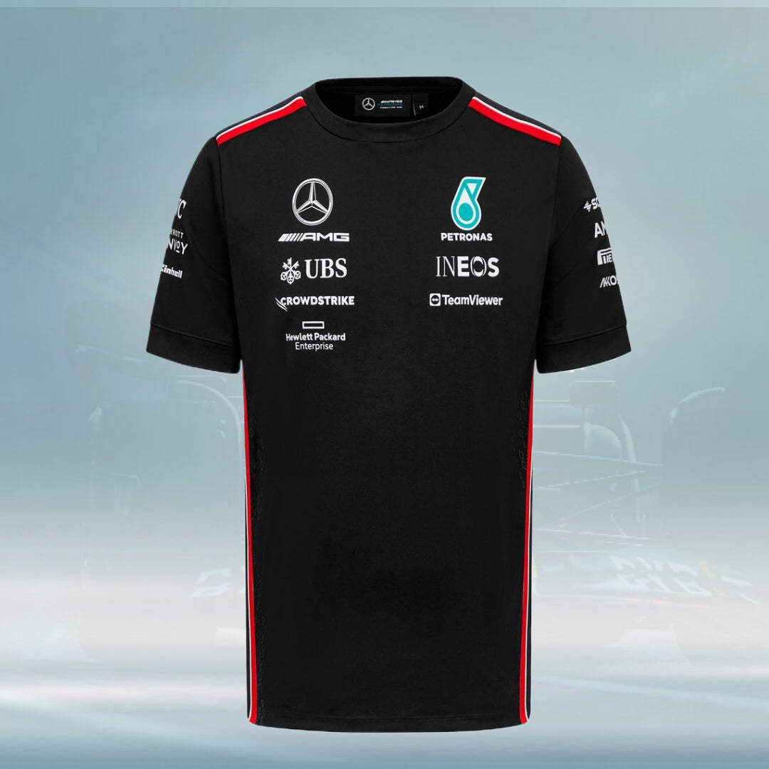 2023 Set Up Team Mercedes AMG F1 Men's T-shirt - Rental Sports